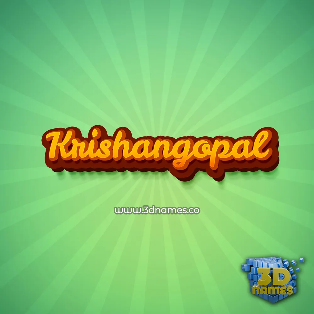 krishangopal in Green Rays style - 3D name wallpaper