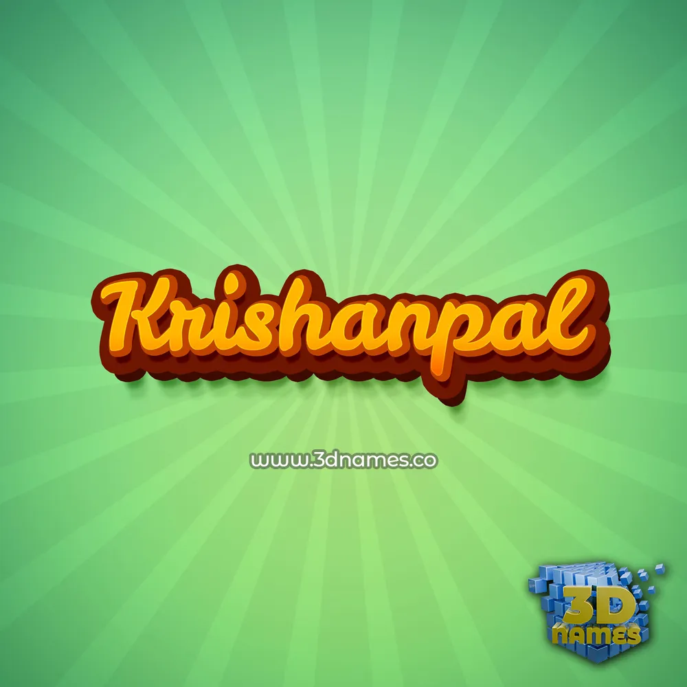 krishanpal in Green Rays style - 3D name wallpaper
