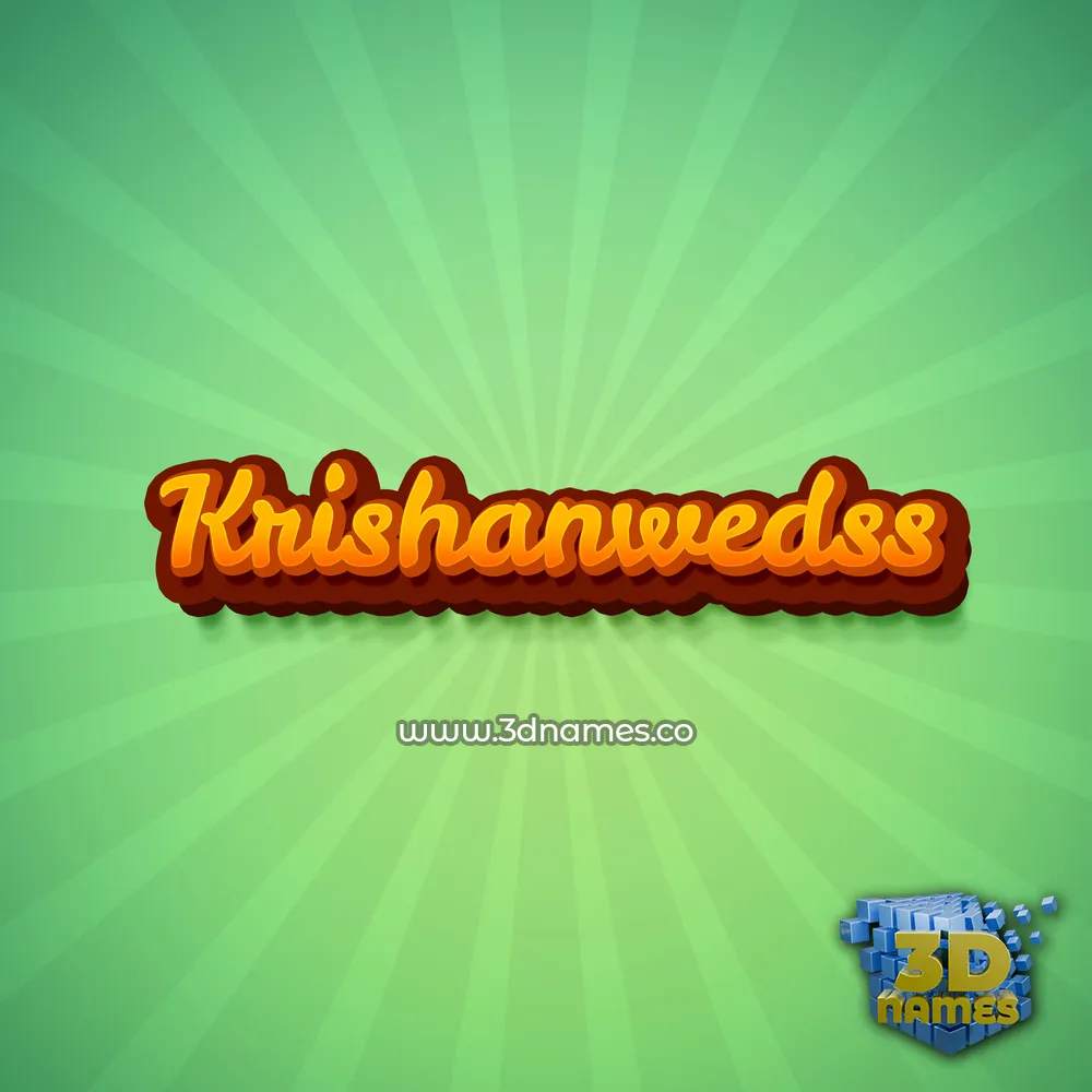 krishanwedss in Green Rays style - 3D name wallpaper