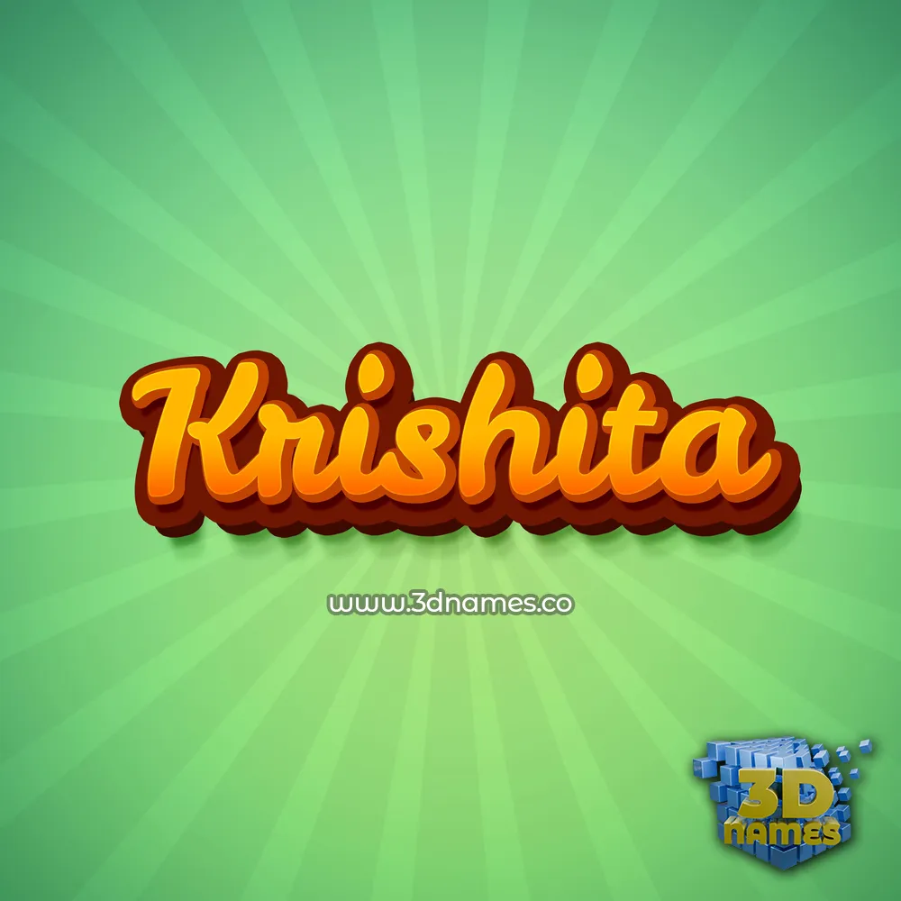 krishita in Green Rays style - 3D name wallpaper