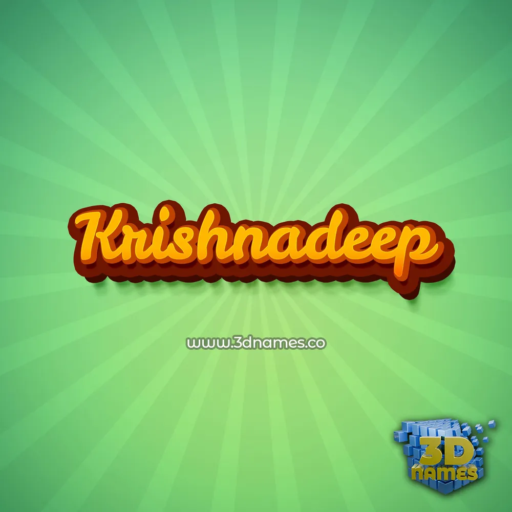 krishnadeep in Green Rays style - 3D name wallpaper