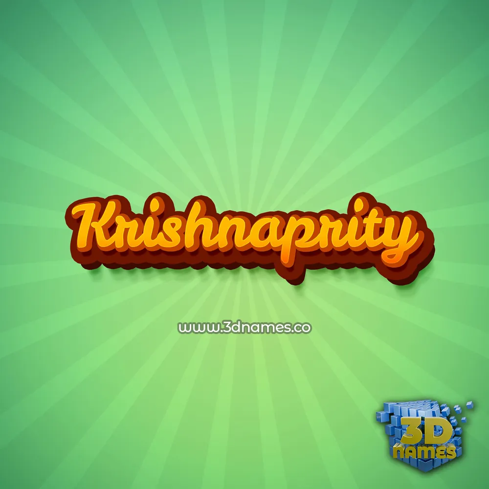 krishnaprity in Green Rays style - 3D name wallpaper