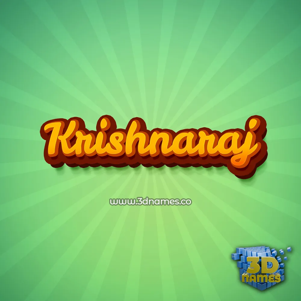 krishnaraj in Green Rays style - 3D name wallpaper