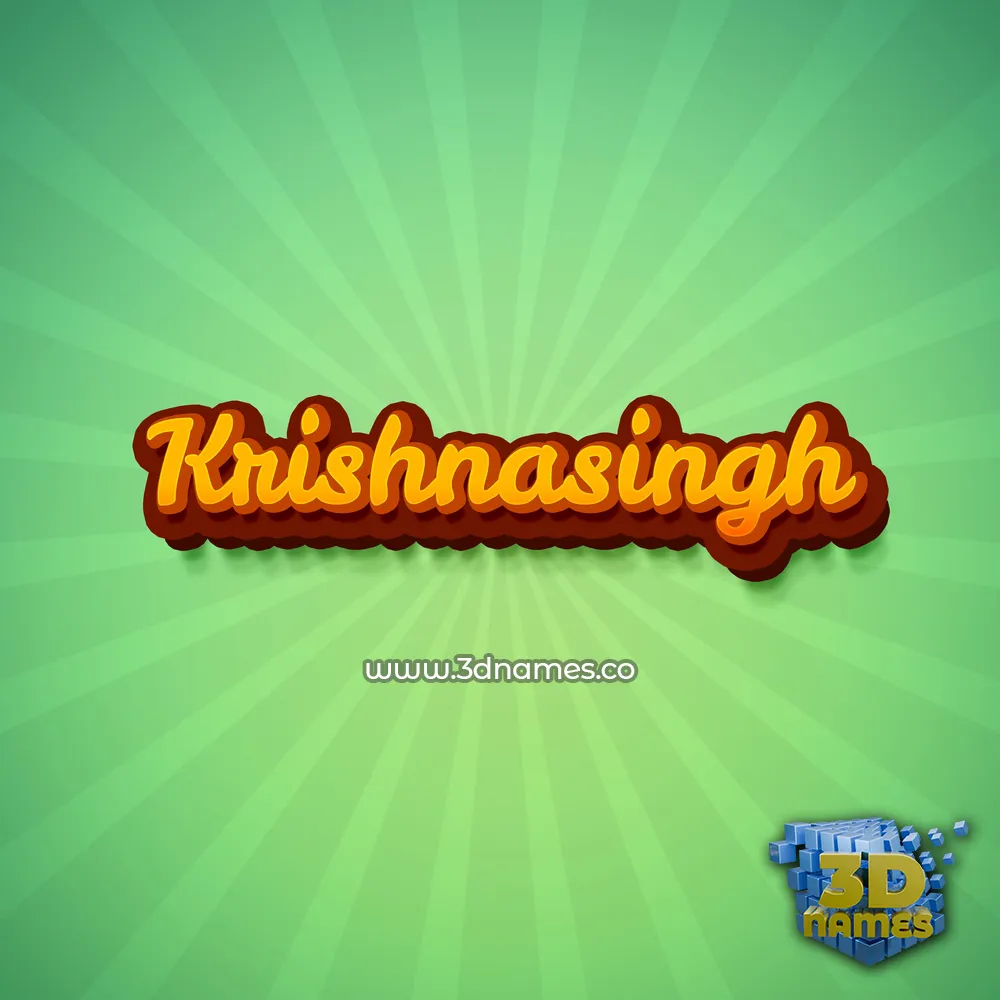 krishnasingh in Green Rays style - 3D name wallpaper