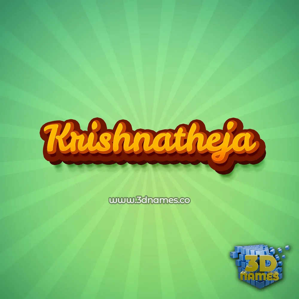 krishnatheja in Green Rays style - 3D name wallpaper
