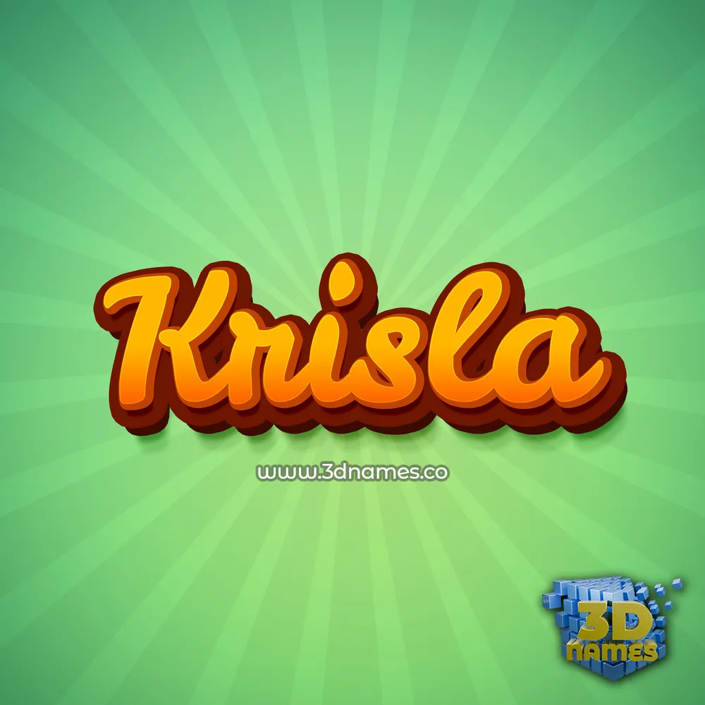 krisla in Green Rays style - 3D name wallpaper