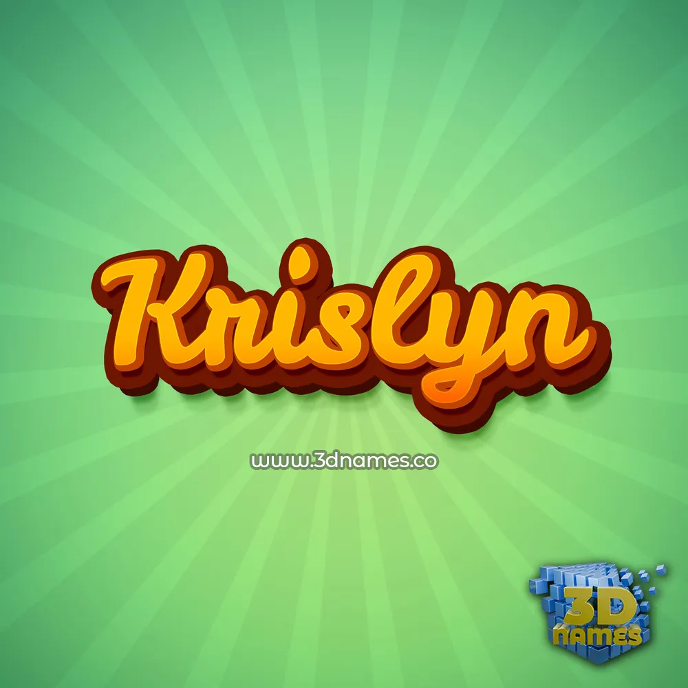 krislyn in Green Rays style - 3D name wallpaper