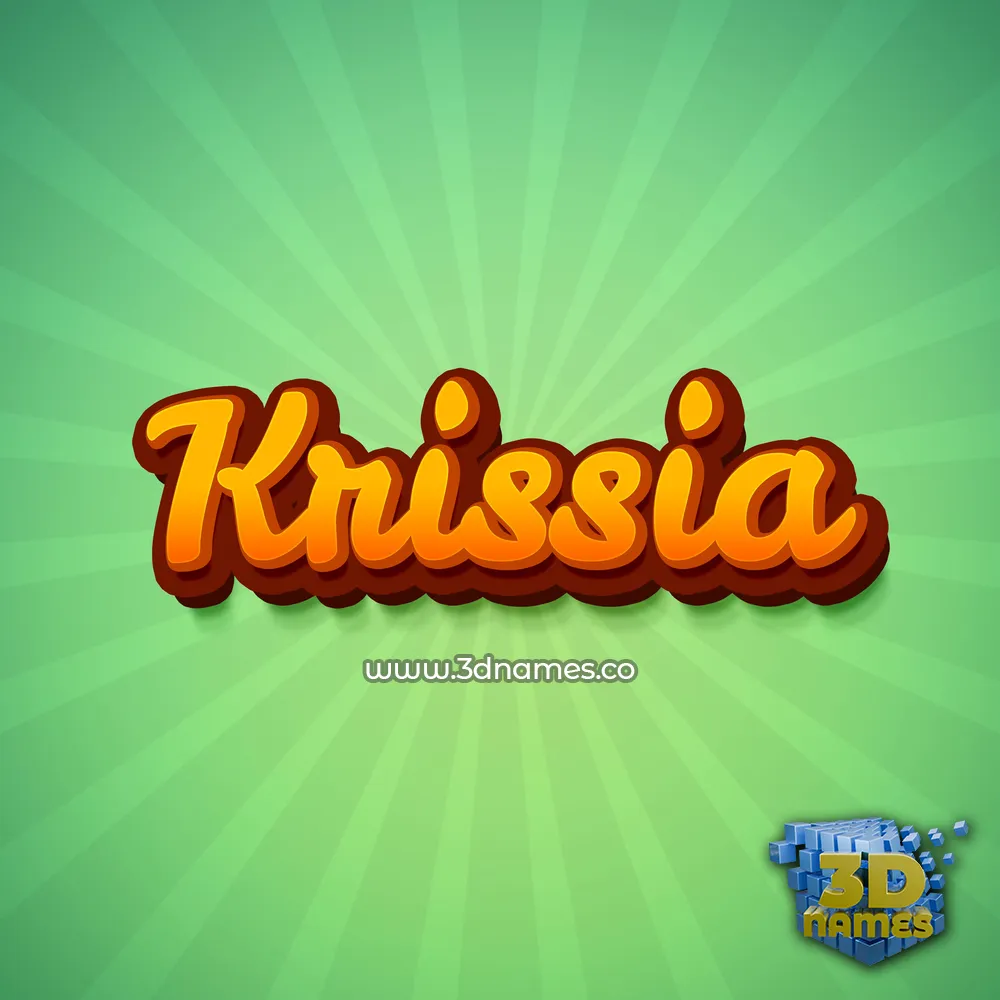 krissia in Green Rays style - 3D name wallpaper