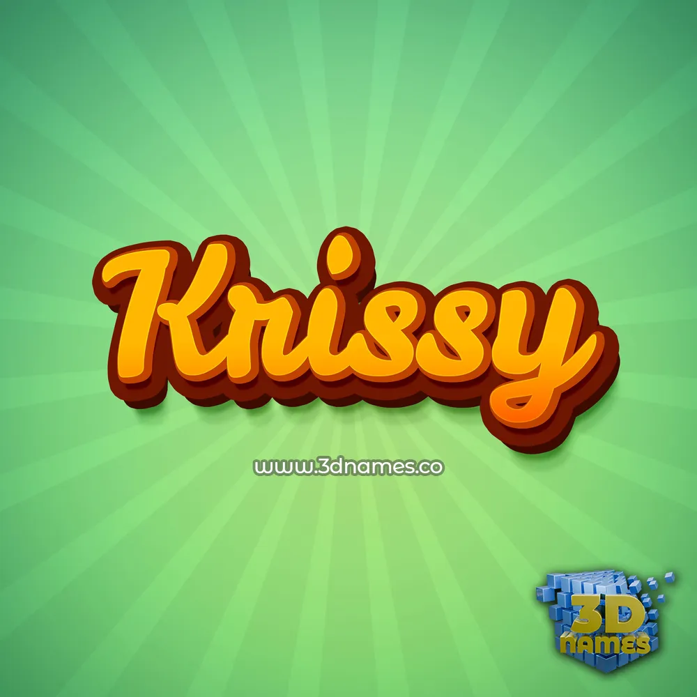 krissy in Green Rays style - 3D name wallpaper