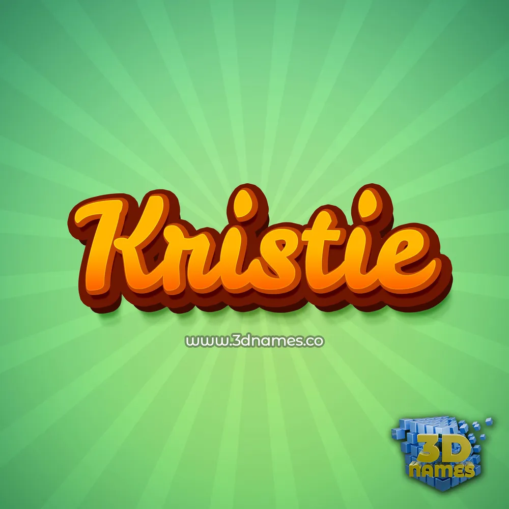 kristie in Green Rays style - 3D name wallpaper