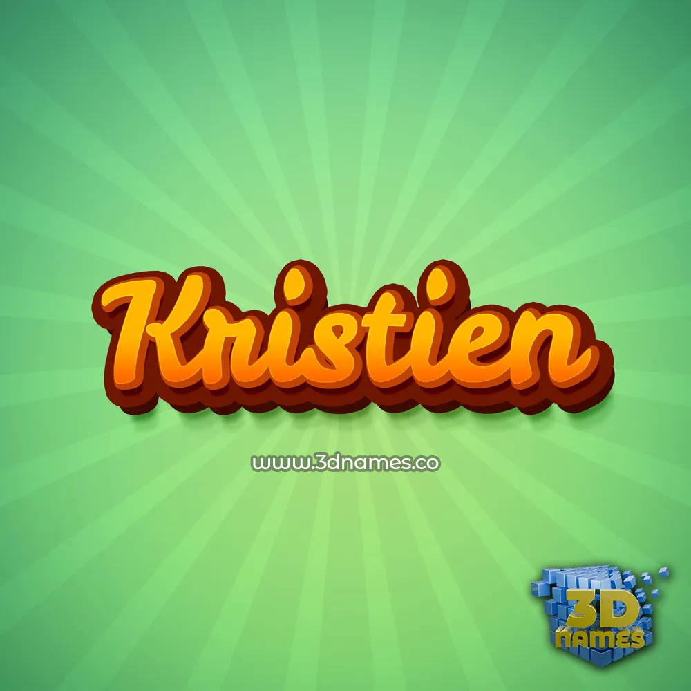 kristien in Green Rays style - 3D name wallpaper