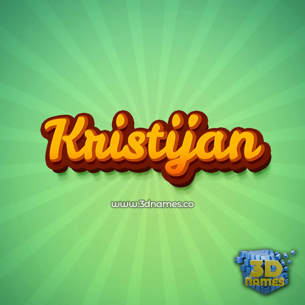 kristijan in Green Rays style - 3D name wallpaper