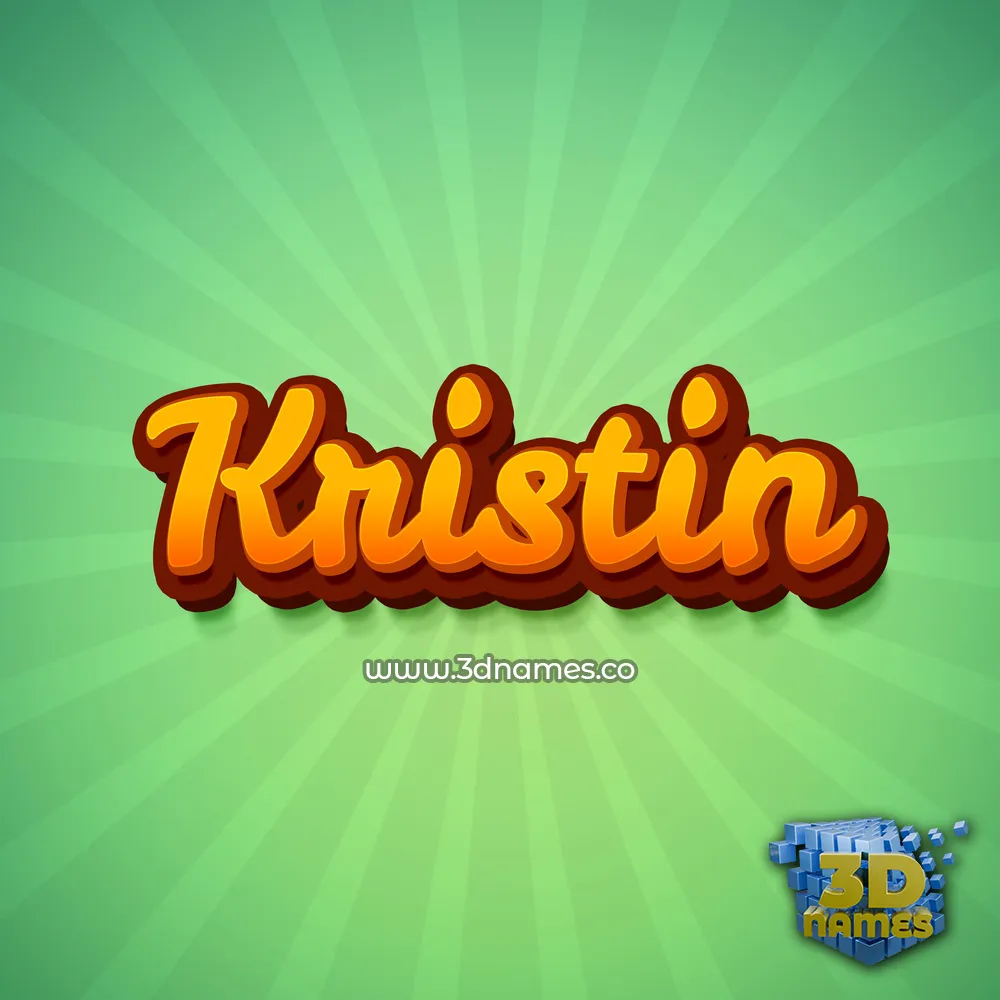 kristin in Green Rays style - 3D name wallpaper