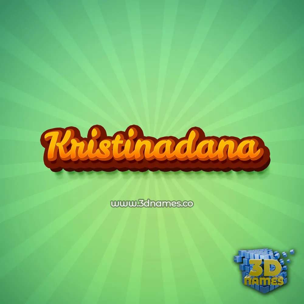 kristinadana in Green Rays style - 3D name wallpaper