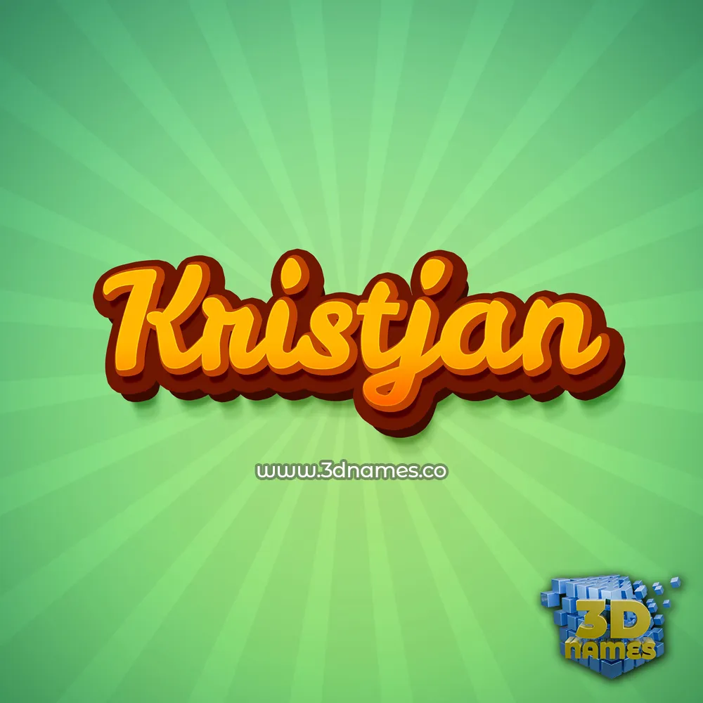 kristjan in Green Rays style - 3D name wallpaper