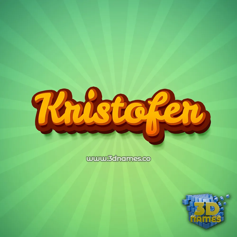 kristofer in Green Rays style - 3D name wallpaper
