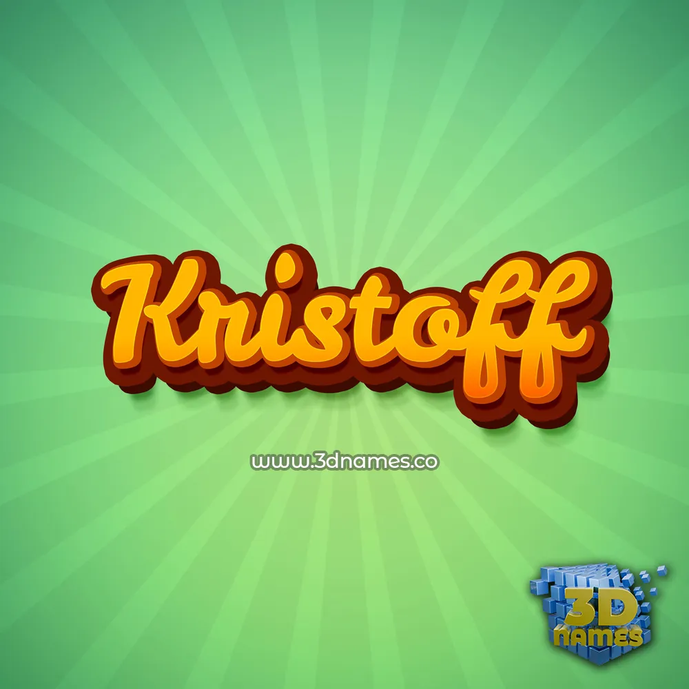 kristoff in Green Rays style - 3D name wallpaper