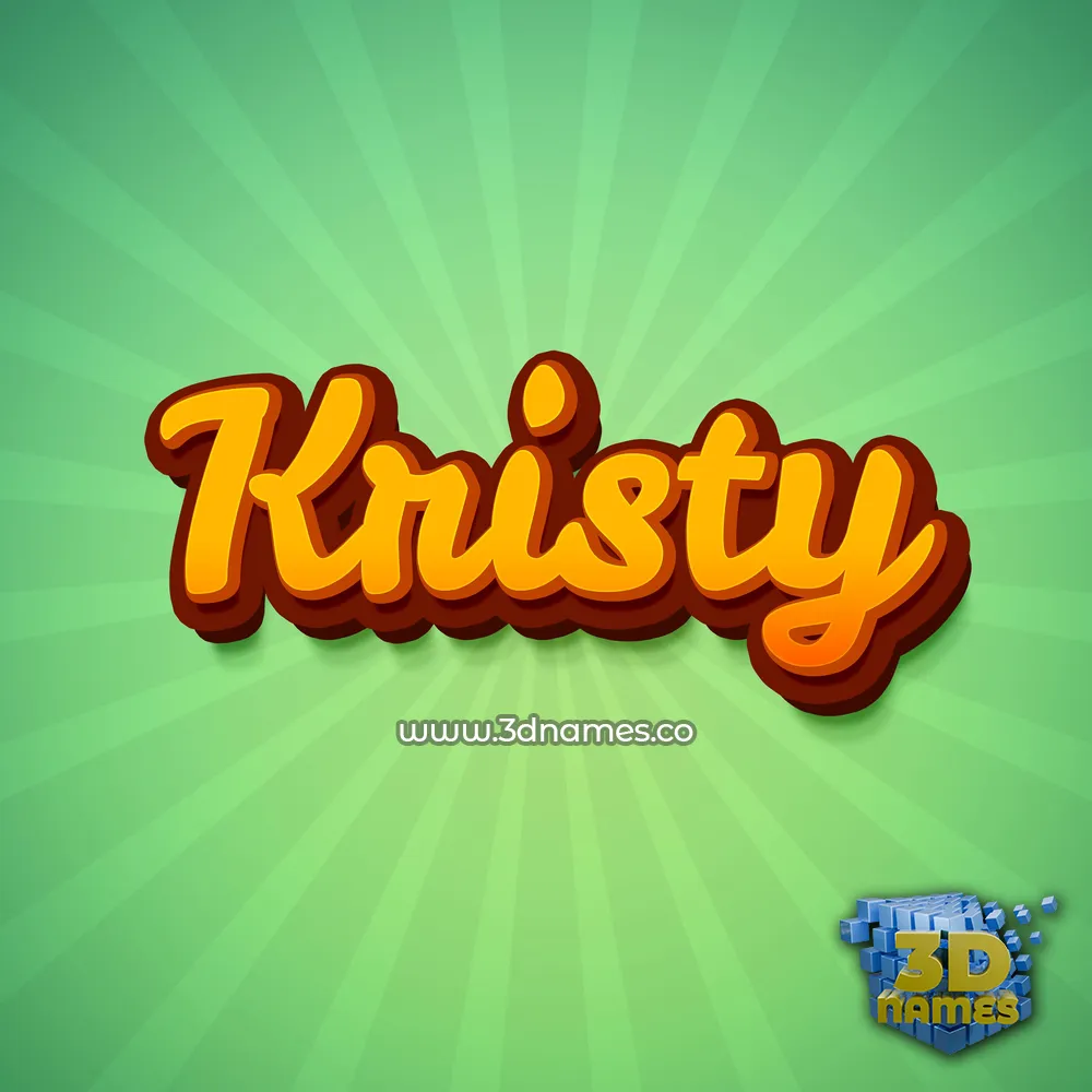 kristy in Green Rays style - 3D name wallpaper
