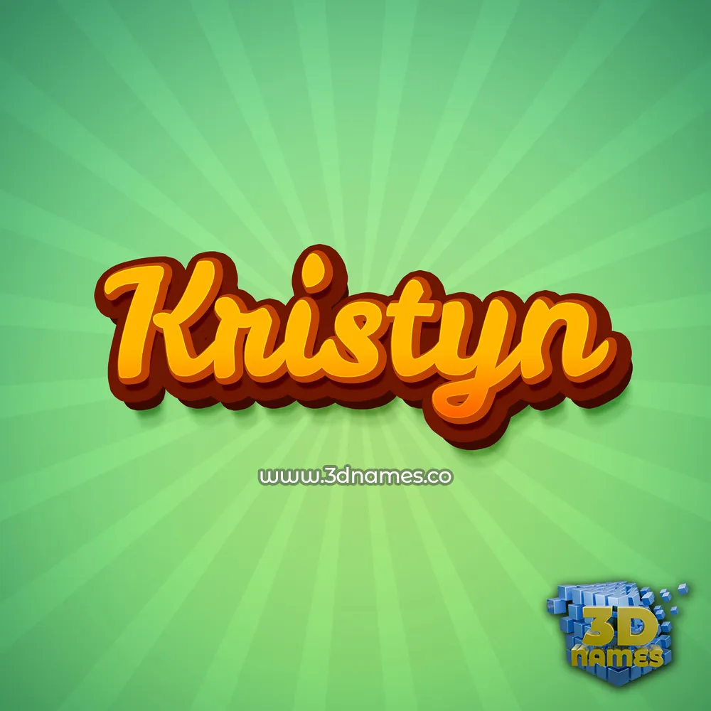 kristyn in Green Rays style - 3D name wallpaper