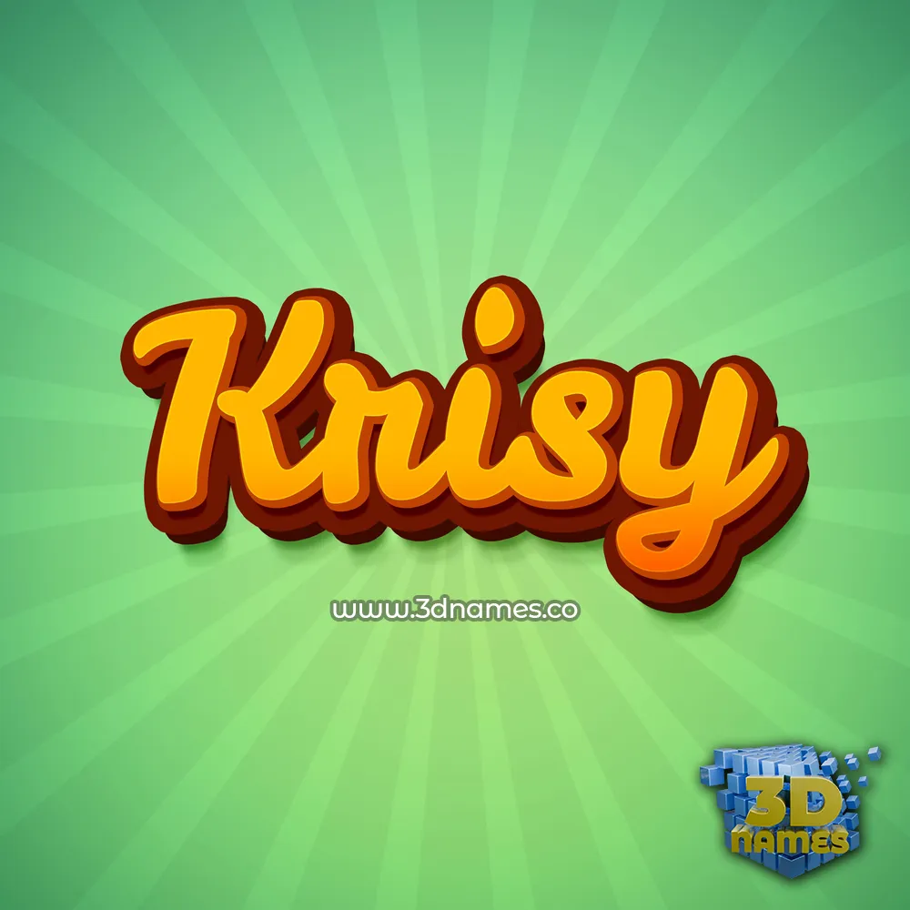 krisy in Green Rays style - 3D name wallpaper