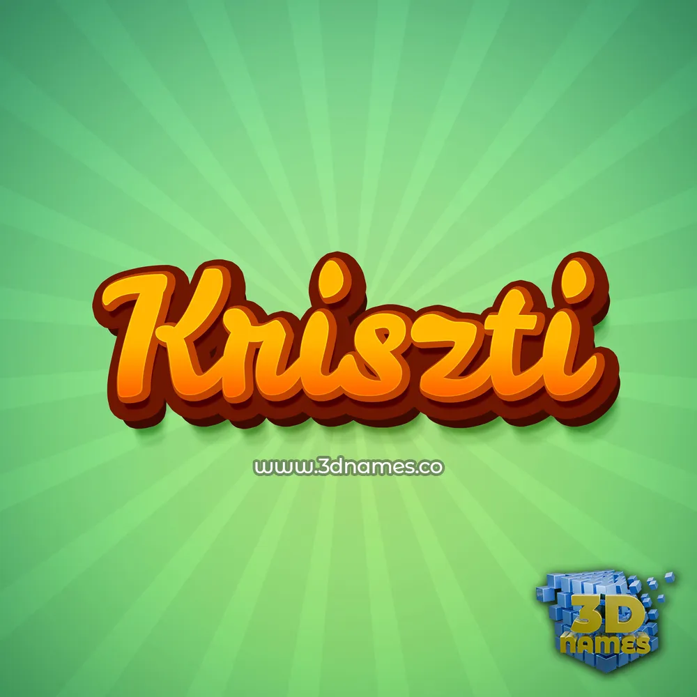 kriszti in Green Rays style - 3D name wallpaper