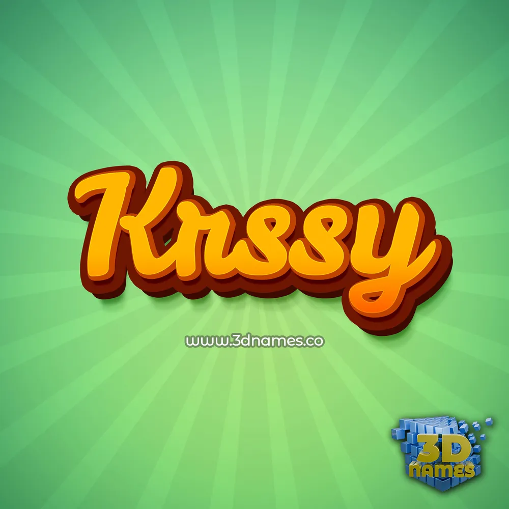 krssy in Green Rays style - 3D name wallpaper