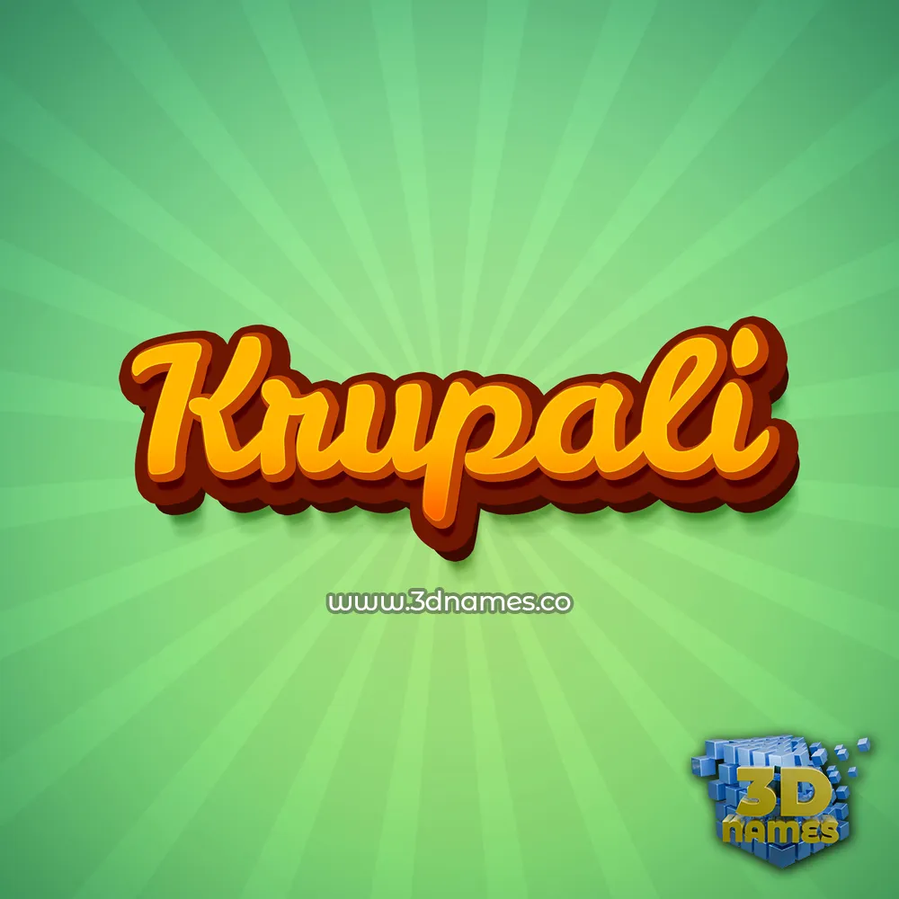 krupali in Green Rays style - 3D name wallpaper