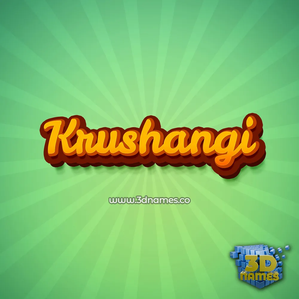 krushangi in Green Rays style - 3D name wallpaper