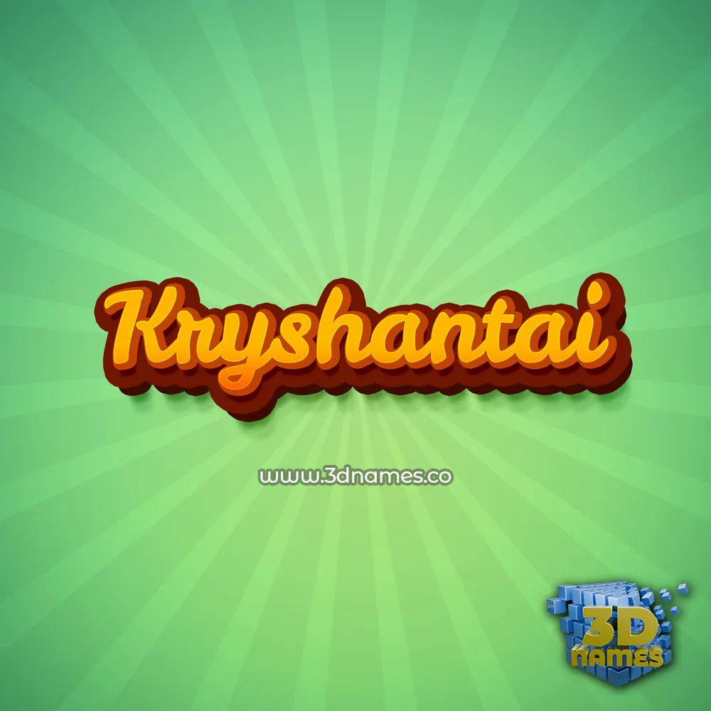 kryshantai in Green Rays style - 3D name wallpaper