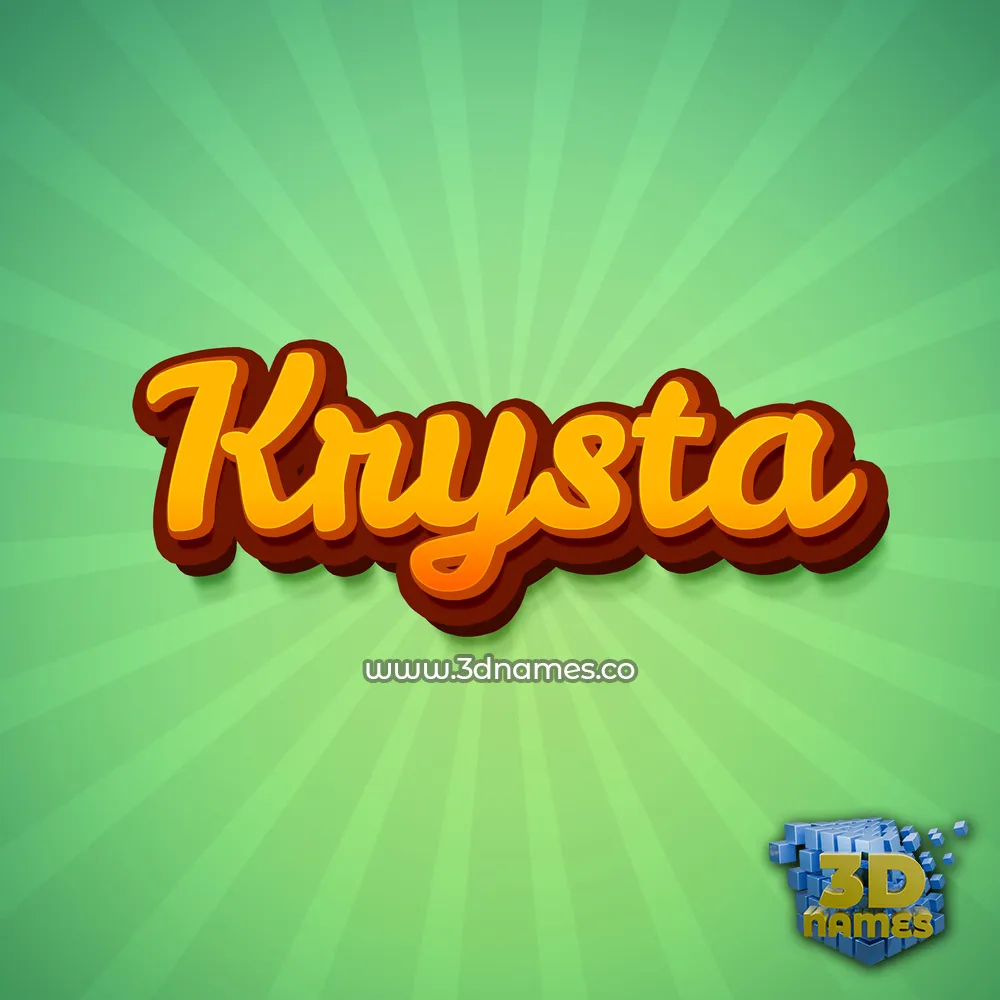 krysta in Green Rays style - 3D name wallpaper