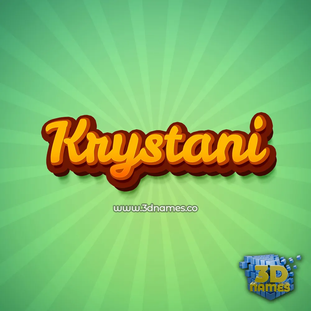 krystani in Green Rays style - 3D name wallpaper