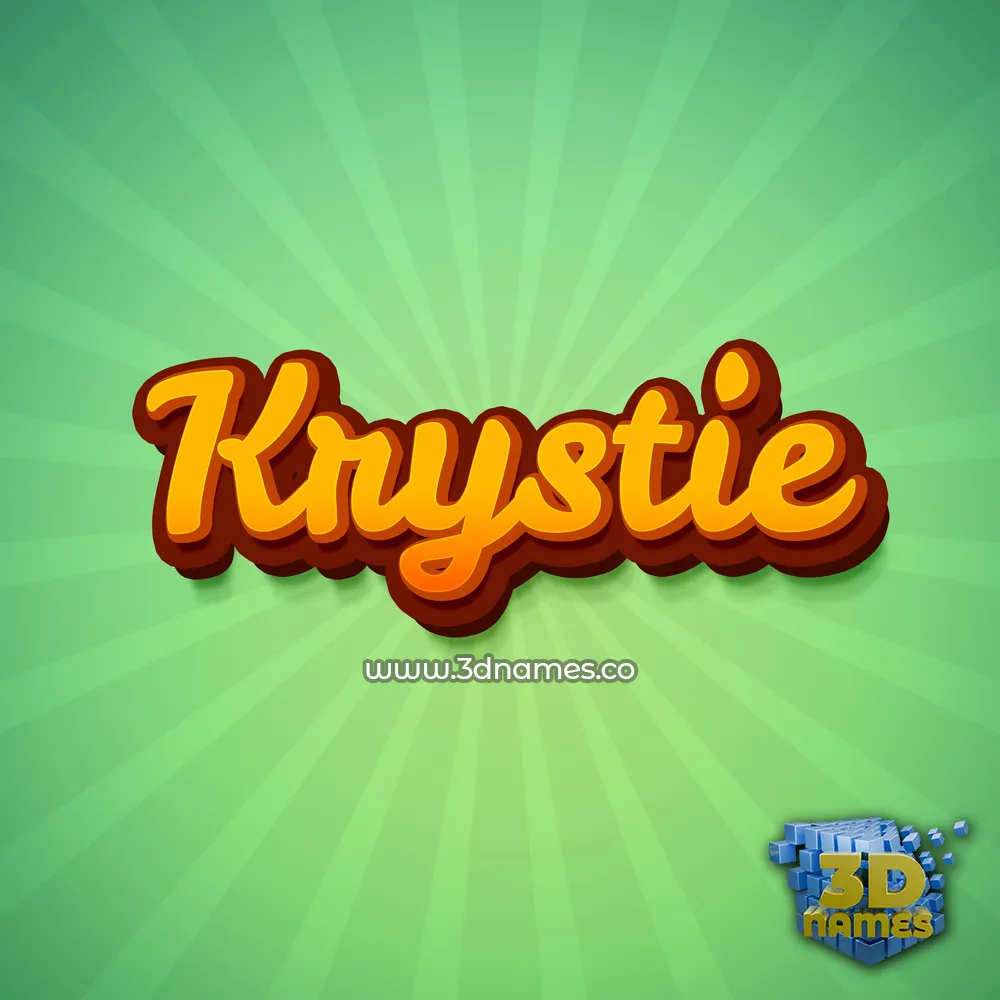 krystie in Green Rays style - 3D name wallpaper