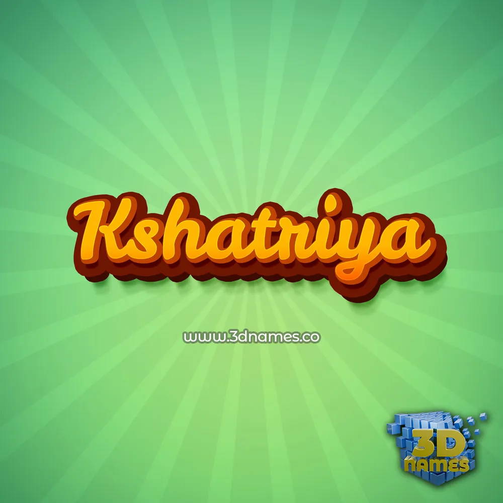 kshatriya in Green Rays style - 3D name wallpaper