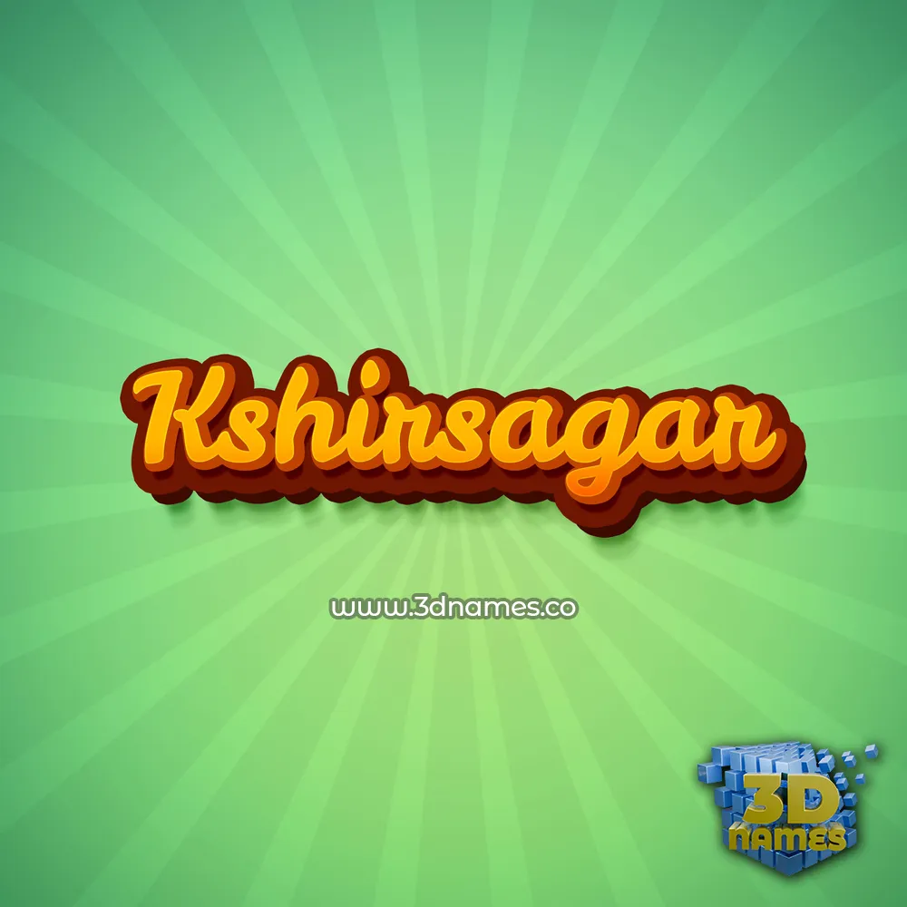 kshirsagar in Green Rays style - 3D name wallpaper