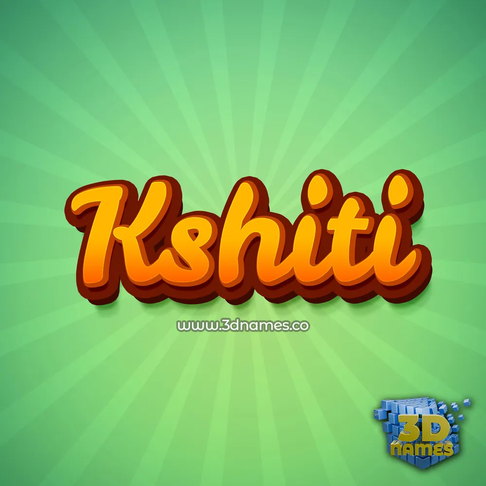 kshiti in Green Rays style - 3D name wallpaper
