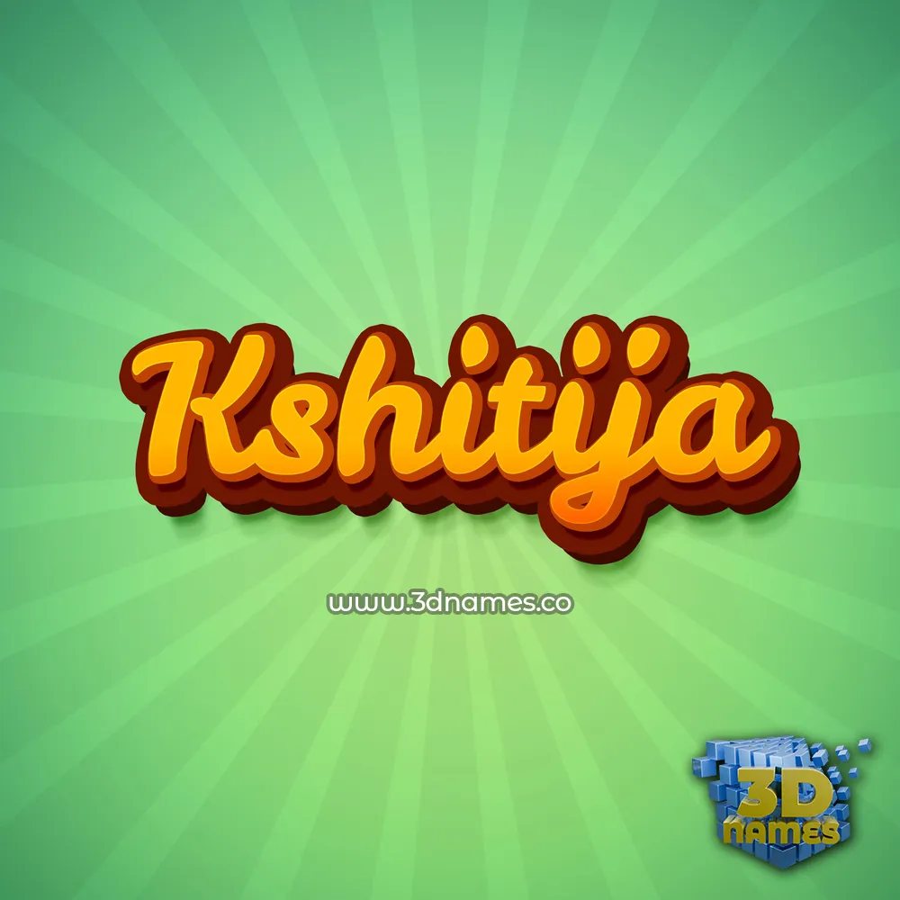 kshitija in Green Rays style - 3D name wallpaper