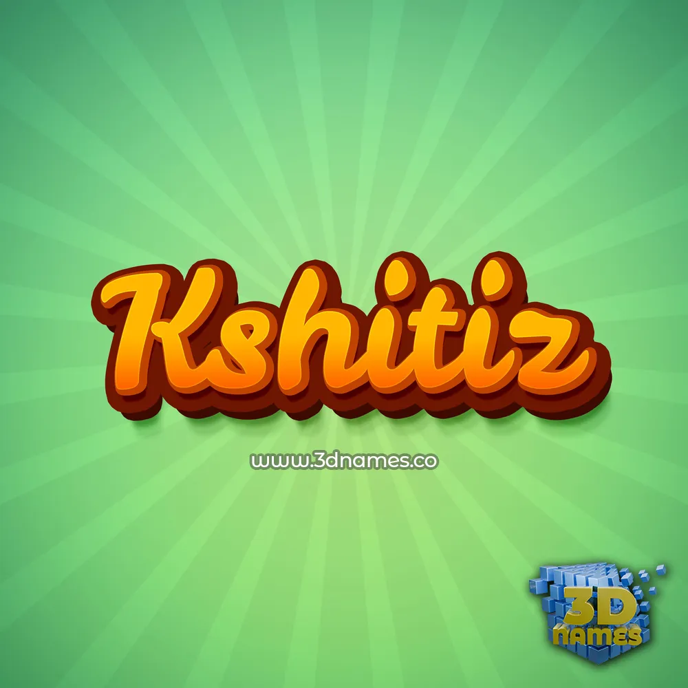kshitiz in Green Rays style - 3D name wallpaper