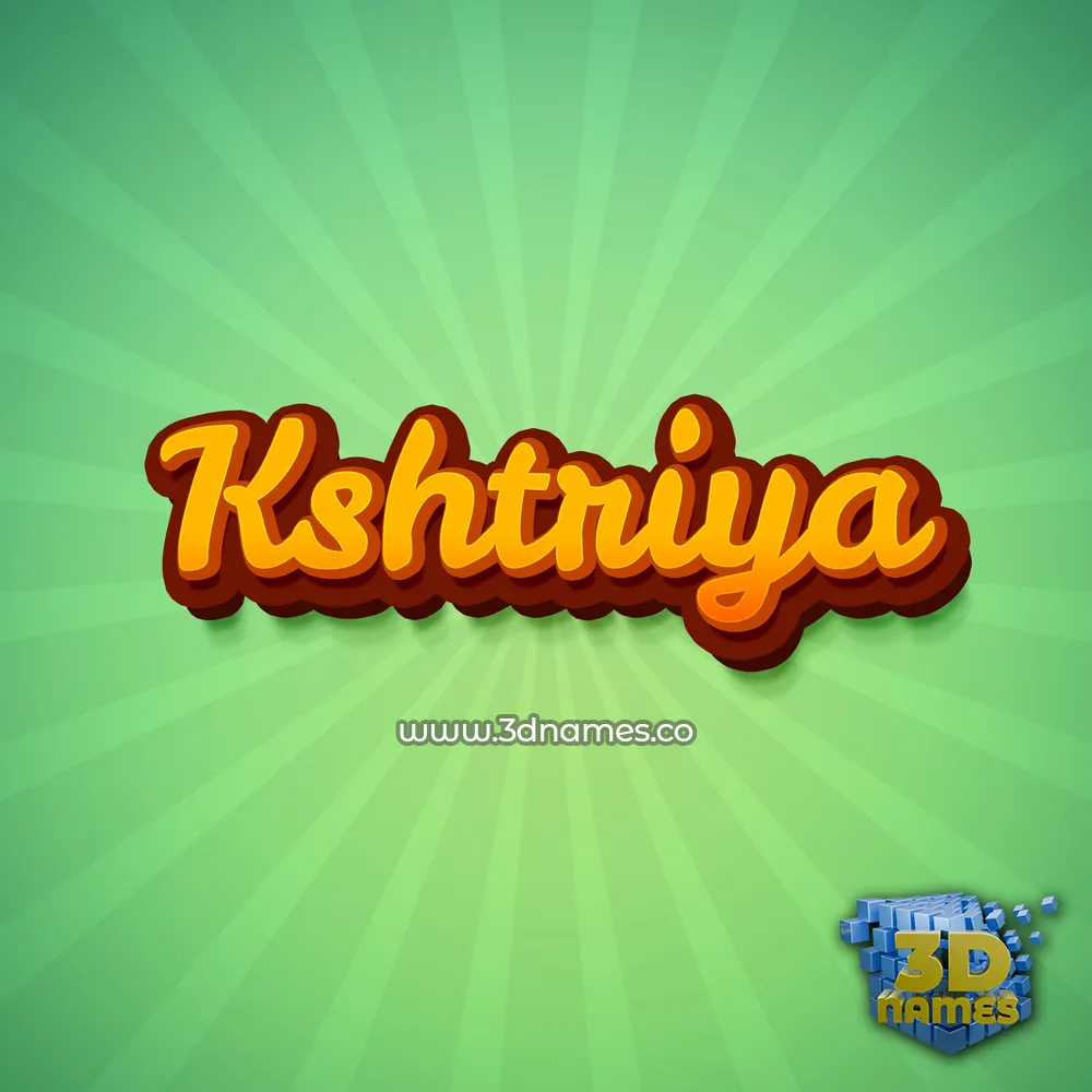 kshtriya in Green Rays style - 3D name wallpaper
