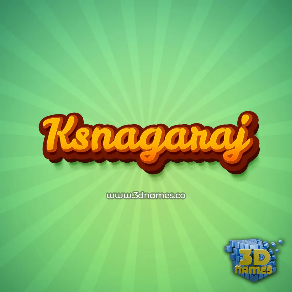 ksnagaraj in Green Rays style - 3D name wallpaper