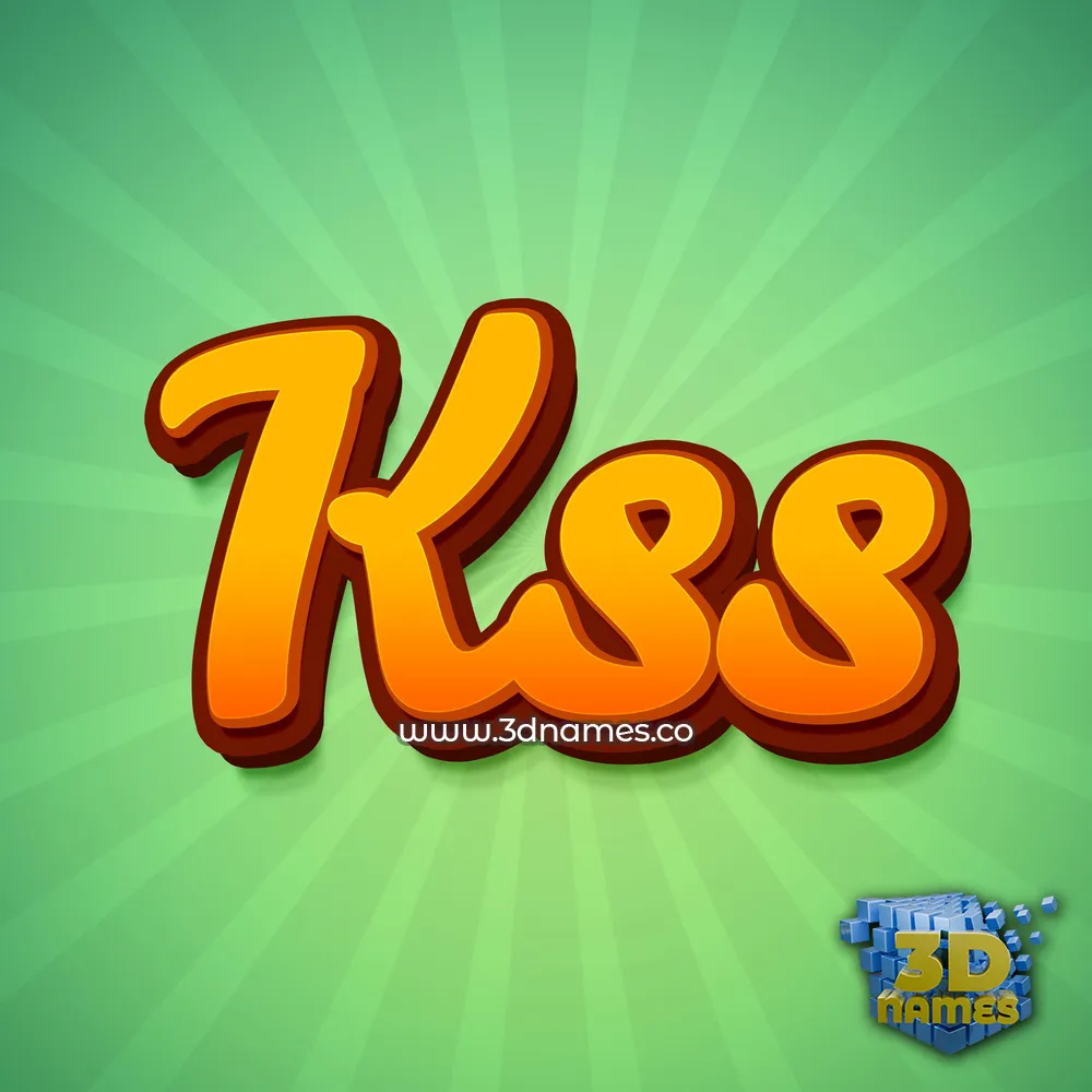 kss in Green Rays style - 3D name wallpaper