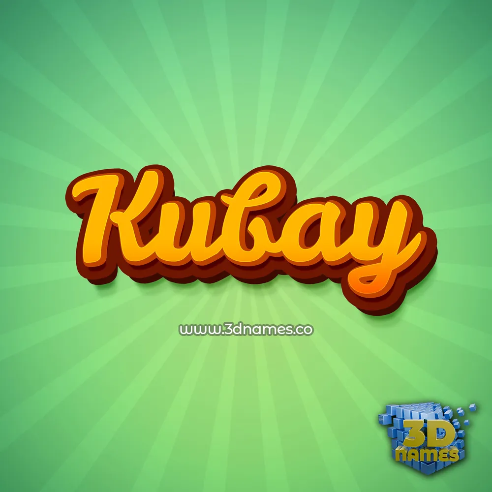 kubay in Green Rays style - 3D name wallpaper