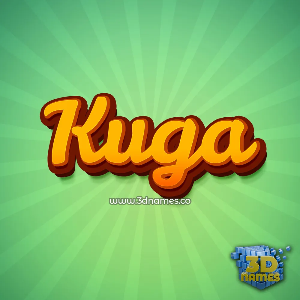 kuga in Green Rays style - 3D name wallpaper