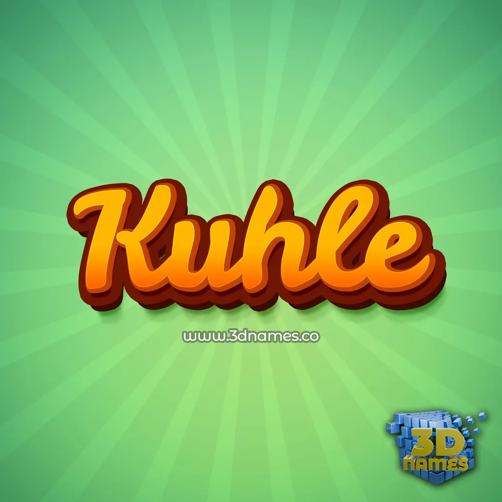 kuhle in Green Rays style - 3D name wallpaper