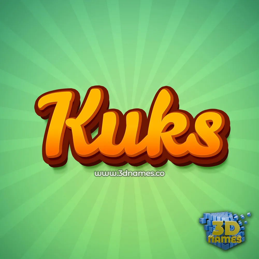 kuks in Green Rays style - 3D name wallpaper