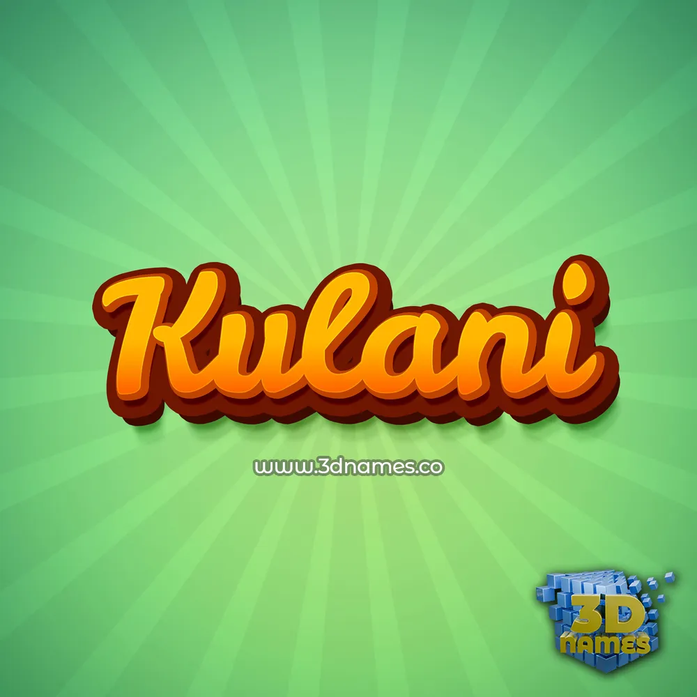 kulani in Green Rays style - 3D name wallpaper
