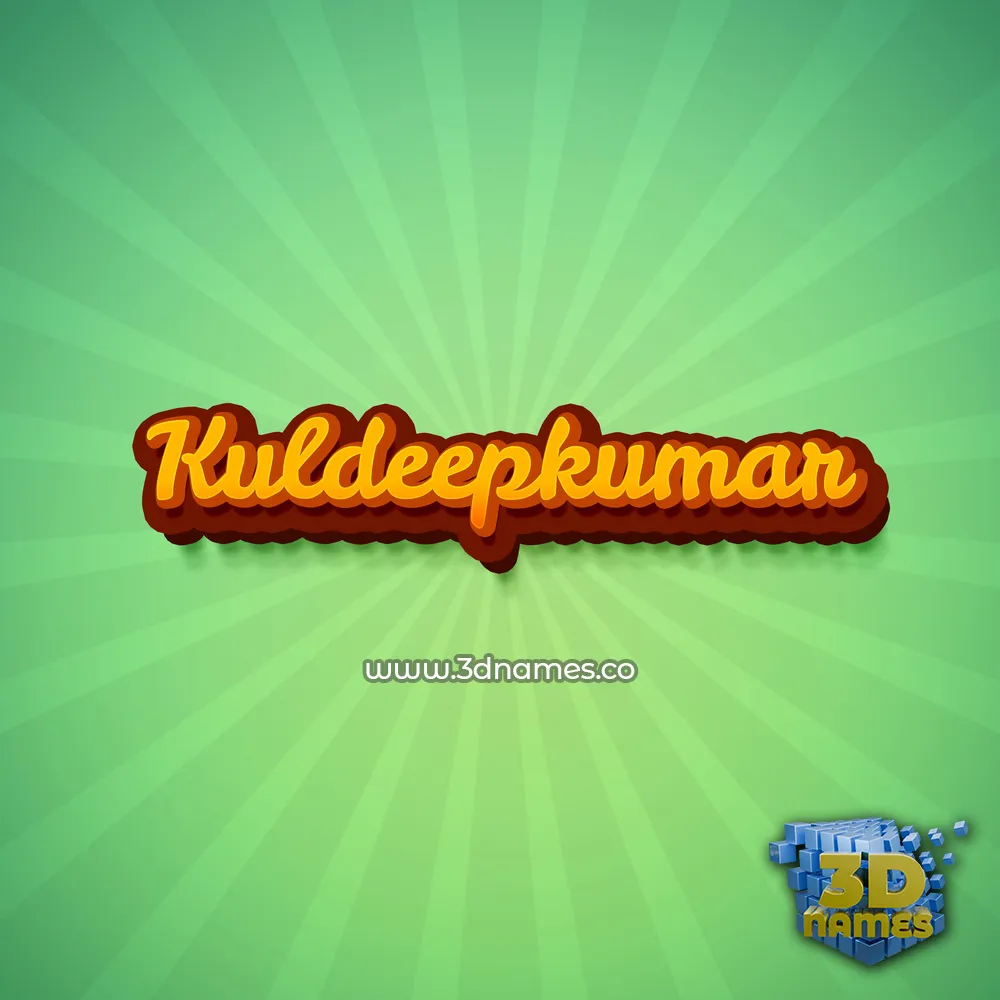 kuldeepkumar in Green Rays style - 3D name wallpaper