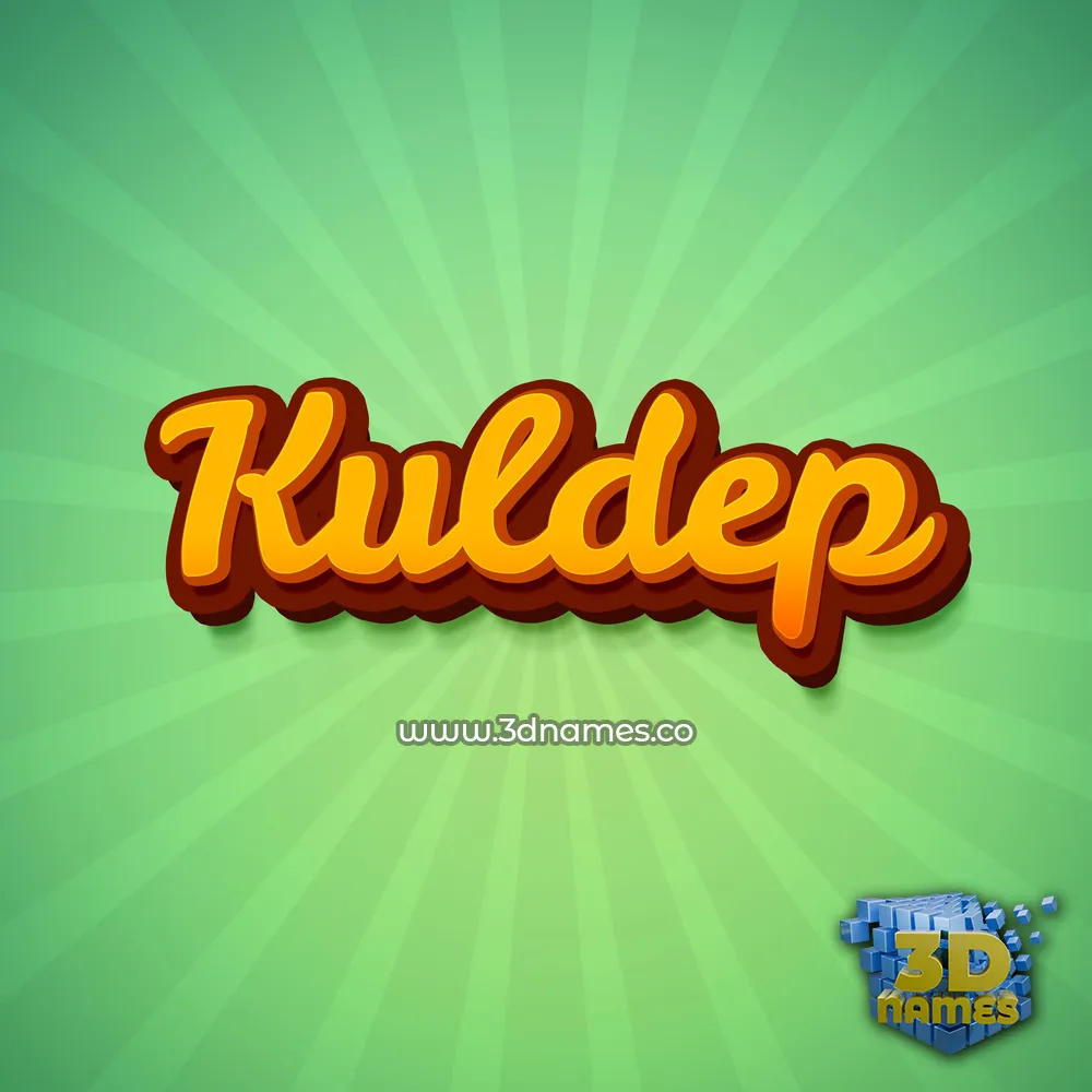 kuldep in Green Rays style - 3D name wallpaper