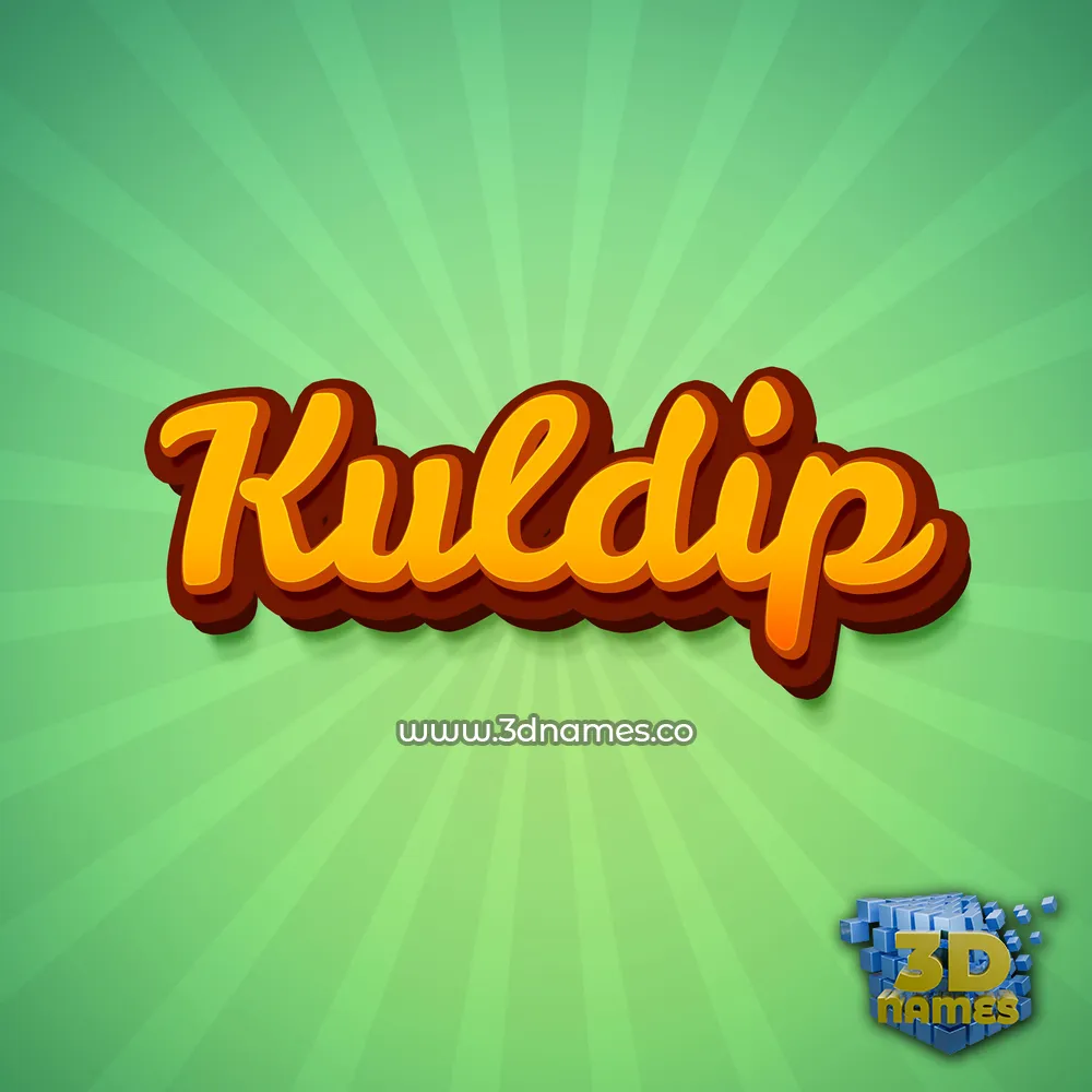 kuldip in Green Rays style - 3D name wallpaper