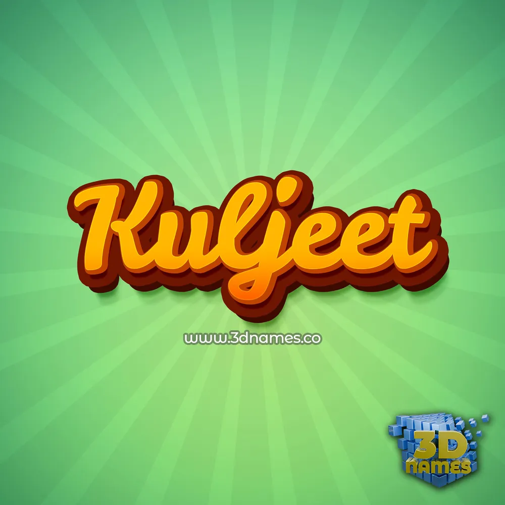 kuljeet in Green Rays style - 3D name wallpaper