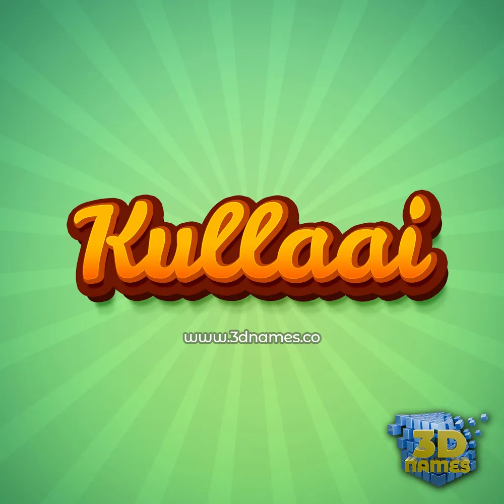 kullaai in Green Rays style - 3D name wallpaper